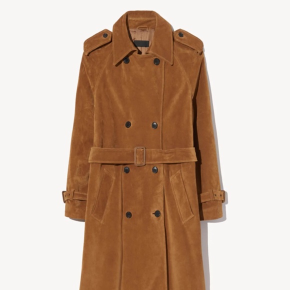 Nili Lotan Suede Trench Coat - Picture 9 of 9
